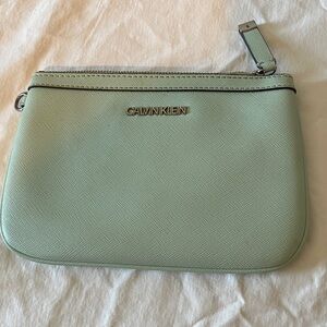 Calvin Klein Light Green Wristlet